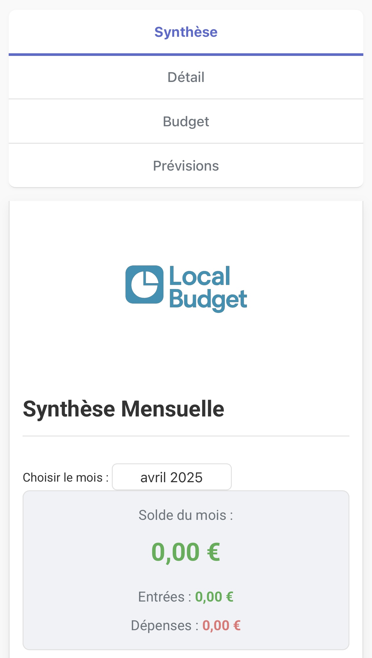 Local Budget Screenshot 1